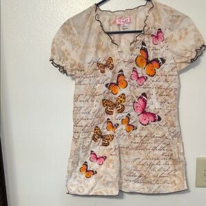 Butterfly Print Blouse